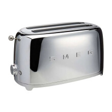 (Stainless Steel) Smeg TSF02 4 Slice 2 Long-Slot Toaster