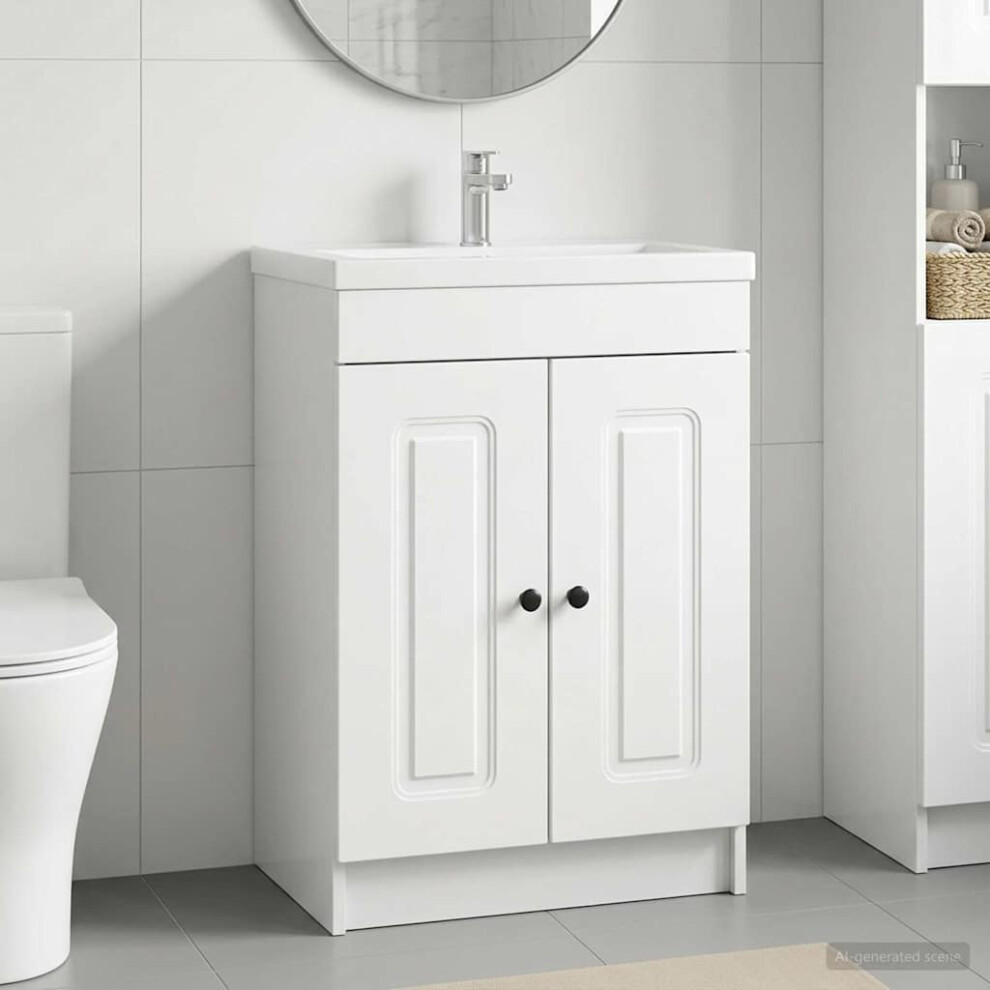 Vidaxl Bathroom Under Sink Cabinet High Gloss White