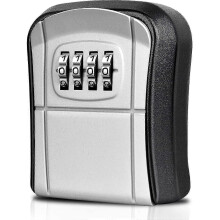 Anti-theft Metal Safe, Mini Wall Mounted Decorative Password Key Box Grey
