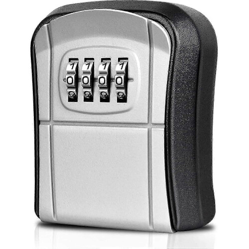 Anti-theft Metal Safe, Mini Wall Mounted Decorative Password Key Box Grey