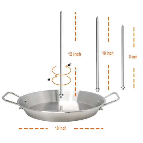 Vertical Cooking Stand Gyros Bbq Grilling Accessory With 3 Removable Spikes 2