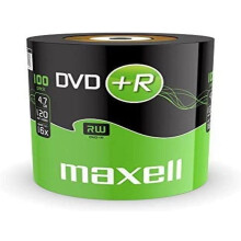Maxell DVD+R 4.7 GB 16X 120 Min Video - Matt Silver (100 Disk - Shrink Wrapped)