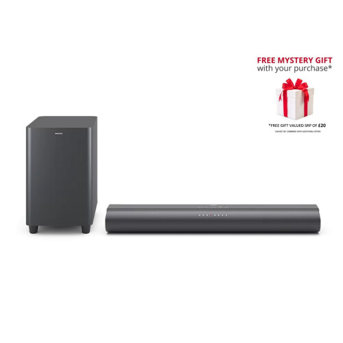 Philips Philips TAB6100 Ultra Compact Immersive Audio Bluetooth Soundbar - Free Gift RRP 20! 1