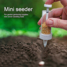 Transparent Push-Button Seeder, 4 L, Hand-Held, Garden Planting Tool