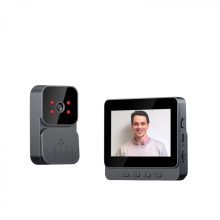 Wireless Doorbell with Camera, 1080P Wireless Video Doorphone, Wireless Video Intercom with 4.3 Inch IPS Screen,