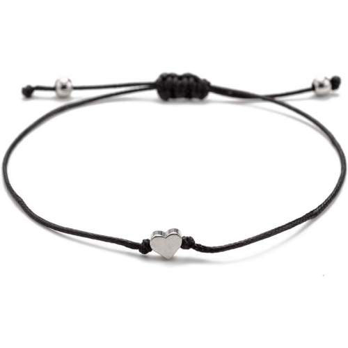 Handmade String Bracelet for Women Men Simple Red Black Braided Adjustable Charm