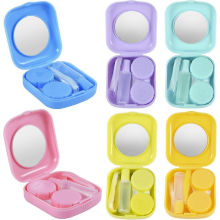 6 Pack Colorful Contact Lens Case Travel Kit Contact Box Holder Soak Storage