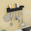 Key Board With Shelf, Modern Wall Key Holder, 6 Hooks Self-adhesive Key 3