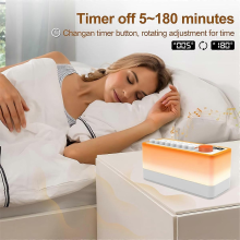 White Noise Sleep Sound Machine with 8 , Portable Bluetooth Speaker, 12 Colors Night Lights