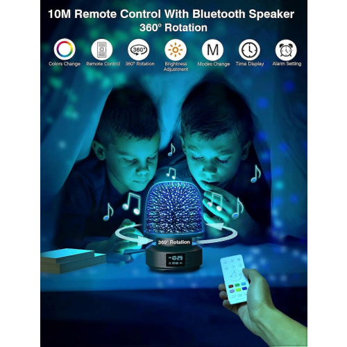 Night Light Bluetooth Speaker, Alarm Clock Bluetooth Bedside Lamp Dimmable 1