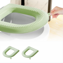 st (grön) universell vattentät EVA badrumstoalettmatta tvättbar toalettsitsöverdrag med handtag