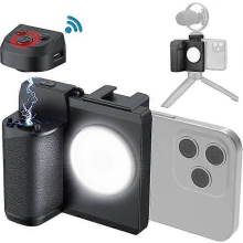 Smartphonegrepp, magnetiskt grepp Smartphonekameragrepp, magnetisk ringstativfäste 1/4 med avtagbar trådlös fjärrkontroll