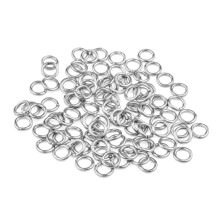 (Silver, Round 7.5mm) Silver and Gold Plated Open Jump Rings Pack of 100
