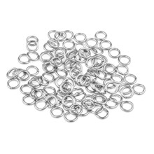 (Silver, Round 7mm) Silver and Gold Plated Open Jump Rings Pack of 100