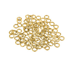 (Gold, Round 4.5mm) Silver and Gold Plated Open Jump Rings Pack of 100