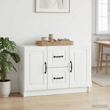 vidaXL Sideboard High Gloss White 89 x 34.5 x 57 cm Engineered Wood