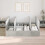 VidaXL vidaXL Storage Bed Frame Concrete Grey 200 x 200 cm Engineered Wood 3
