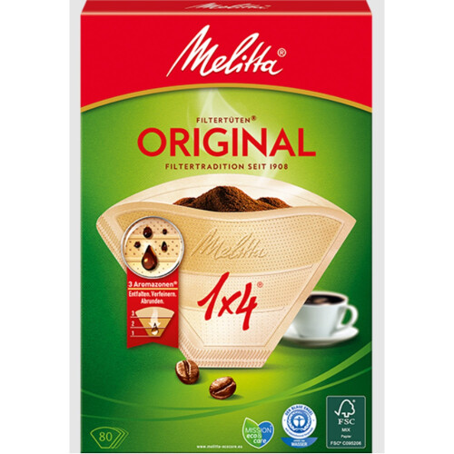 Filtru de cafea Original 1X4 Nealbit 80-pachet 18 buc DFP