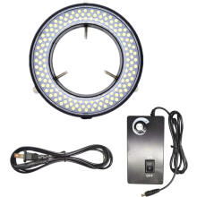 60 diod LED 4,5 W Lampa pierścieniowa do mikroskopu z regulowanym oświetleniem do mikroskopów stereoskopowych do użytku laboratoryjnego