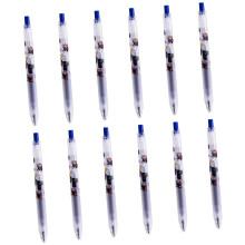 12Pcs Animal Print Retractable Gel Pen 0.5MM-panda blue ink1