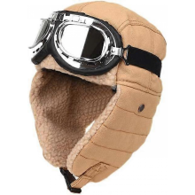 Aviator Hat Pilot Goggles Fur Ear Flaps Trooper Pilot Cap for Men Women