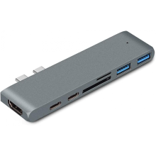 Hub USB C compatibil cu Macbook, compatibil cu adaptorul Powerexpand Direct 7-în-2