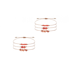 Set 2 buc brățară reglabilă cu șir de mărgele de cristal cu piatră naturală vindecătoare