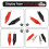 20 Pcs Black Red Soft Plastic Coated Testing Probe Alligator Test Clip 7