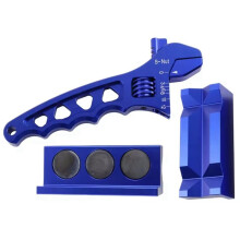 Aluminum Adjustable Wrench Spanner & Vise Jaw Insert for Fuel Hose Fitting Automotive Installation Tool Kit ()