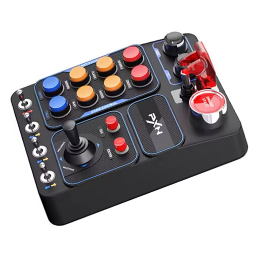 PXN CB1 Racing Game Central Control Box with Fixture, Equipped with 30 Programmable Buttons, PC Racing Game Controller 2