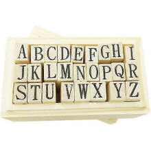 Alphabet Stamps Wooden ABC Stamps Letters Rubber Stamps for Scrapbooking Crafts Cards Making Envelop