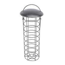 Leifggao 1Pc Outdoor Balcony Birds Feeder Creative Iron Pigeon Hanging Feeder Black
