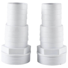 2Pcs Hose Adapter 1-1/2Inch and 1-1/4Inch Male 3-Way Washer Hose Connection for Hot Tubs Swimming Pool Hose Connector