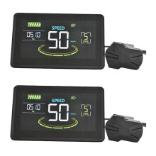 2X H6C Electric Bike LCD Display Meter 24V-60V E Scooter LCD Panel Color Screen with USB UART for Electric Bike(5PIN)