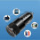 USB Type-C biloplader - RoHS-kompatibel - Dobbeltporte - Universal - Sort 4