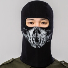 Leuchtende Fahrradmaske, Call of Duty Totenkopfmaske, CS Kopfbedeckung, Deadpool Peripheriegerät, warme Maske, lustige Halloween-Maske