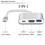 Adapter USB-C 3-en-1 vers HDMI 4K 30Hz + USB 3.0 (USB-A) - Multiport Plug & Play 2
