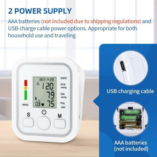 Digital Automatic Blood Pressure Monitor Upper Arm BP Machine 2