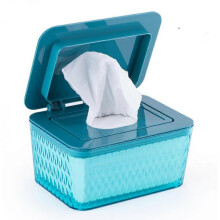 17*12*8.5cm BLUE Wet Baby Wipes Dispenser - Large Capacity Wipe Holder Seal-Designed Dust-Proof Wet Wipes Container Keep Diaper Wipes Fresh