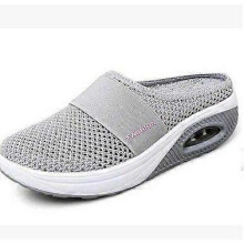 (41, light grey) Air Cushion Slip-on Walking Shoes Orthopedic Diabetic Non Slip Walking Shoe A
