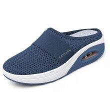 (42, Navy blue) Air Cushion Slip-on Walking Shoes Orthopedic Diabetic Non Slip Walking Shoe A