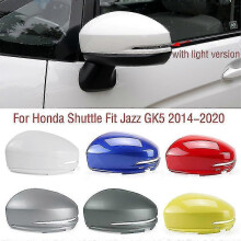 (yellow left) For Honda Fit Jazz Shuttle Gk5 2014-2018 2019 2020 Car Wing Door Side Mirror Cap Shell House Outside Rearview Mirror Cover Lid