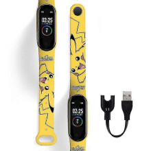(yellaw B) Smart Digital Watch Rechargeable Anime Pikachu Kids Multifunctional Electronic Cute Couple Sport Bracelet Child Gift