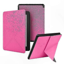 (rose red) 7" Kindle Paperwhite 12th Gen 2024 Slim Fit Flip Stand Cover Case