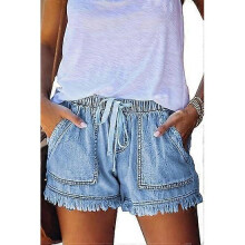 Womens Lightweight Shorts Casual Baggy Trendy Short Pants Elastic Waist Drawstring Comfy Paperbag Shorts