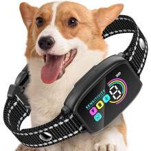 Collar antiladridos ajustable para perros, collar inteligente con detección de frecuencia de ladridos, 8 niveles de intensidad.