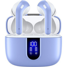 Cargador inalámbrico inalámbrico VEATOOL Bluetooth 5.1, IPX7, estéreo deportivo, 40 horas de autonomía, Micro integrado azul