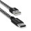 Câble USB-C Skin 2,4A, 12W, 0,25m - Noir/Blanc 1