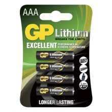 GP Lithium AAA elem 1,5V 4 db