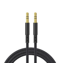 AUX Samochodowy kabel audio stereo 2m - Czarny